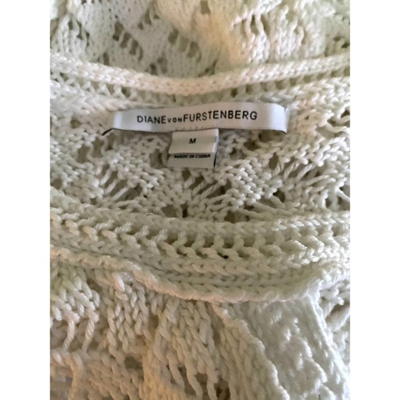 Diane von Furstenberg white cotton sweater M - Picture 4 of 4